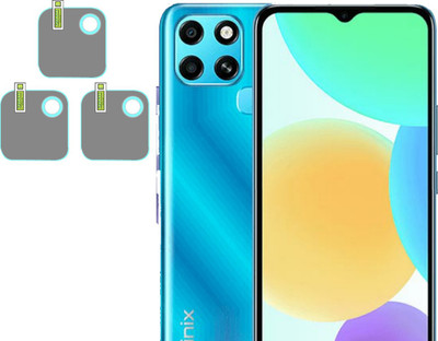 EJZAT Back Camera Lens Glass Protector for infinix smart 6 CAMERA tempered(Pack of: 3)