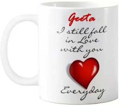 Exocticaa Love You Geeta Romantic Quotes 001 Ceramic Coffee Mug(325 ml)