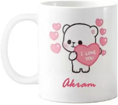 GNS Love You Akram Romantic Quotes 067 Ceramic Coffee Mug(325 ml)