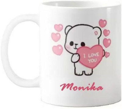 GNS Love You Monika Romantic Quotes 067 Ceramic Coffee Mug(325 ml)