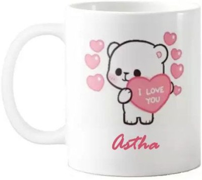 GNS Love You Astha Romantic Quotes 067 Ceramic Coffee Mug(325 ml)