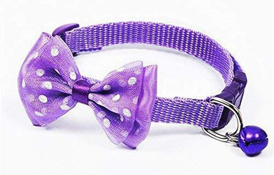 Litvibes Cat Collar With Bell,Kitten & Small Dog Soft Adjustable For Puppy Bow design Cat Break Away Collar(Small, Multi color)