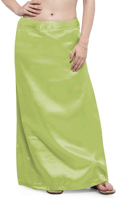RK TRADE Olive Green Satin Blend Petticoat(Free)