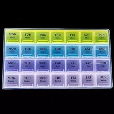 Viven enterprise 1 week 28 Days 4 Weeks for 7 Days Pill Storage Medicine Box Pill Box(Multicolor)
