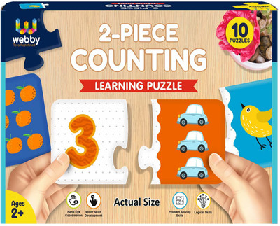 Lattice Counting 2 Pieces Learning Pack Jigsaw Puzzle Pre School Puzzle Toys(2 Pieces)