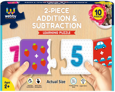 Lattice Addition Subtraction 2 Pieces Learning Pack Jigsaw Puzzle Pre School Puzzle Toys(2 Pieces)