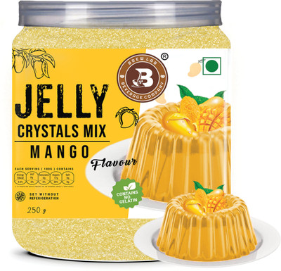 Brew Lab Jelly Crystal Mix For Making Jelly - Mango Flavor | Easy To Make | No Gelatin 250 g