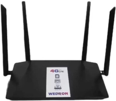 Wedron Wi-Fi’ Plug & Play ‘router with Micro SIM Card Slot, Dual band’ 300 Mbps 4G Router (Black, Dual Band)