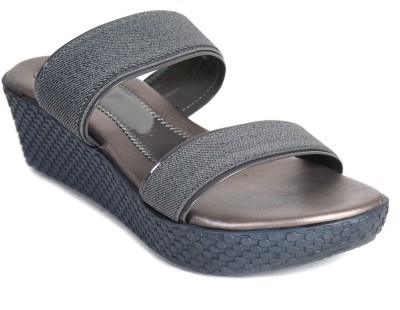 AJANTA Women Wedges(Grey , 6)