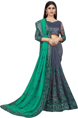 MURTHIRUPI Embroidered Bollywood Lycra Blend Saree(Green)