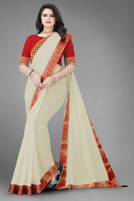 Volmina Self Design Chanderi Chanderi Saree(Cream)