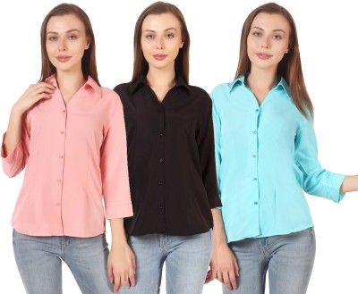 SHANAYA MODA Women Solid Formal Multicolor Shirt(Pack of 3)