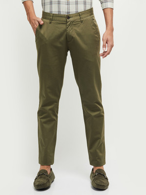 MAX Regular Fit Men Green Trousers