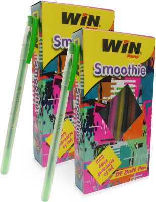 Win Smoothie 80Pcs Blue Pens|0.7mm Tip|Smooth Writing|Students &Office|Use & Throw Ball Pen(Pack of 80, Blue)