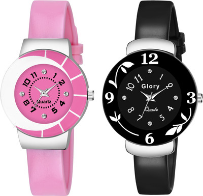 Blue Pearl 139Stylish 2 Different Coloured Analog Watch - For Girls
