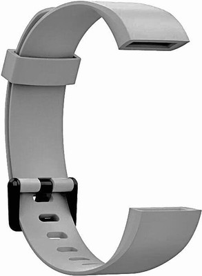 prozzile For Realme Smart Band 2022 Silicone Strap with Black Metal Buckle Smart Band Strap(Grey)