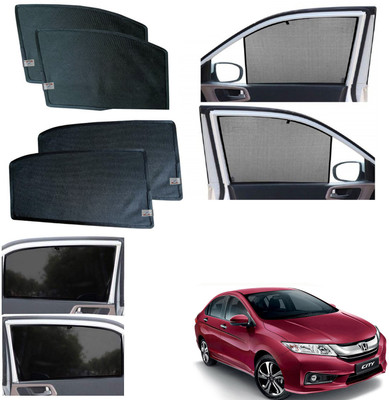WolkomHome Side Window Sun Shade For Honda New City(Black)
