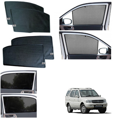 WolkomHome Side Window Sun Shade For Tata Safari Storme(Black)