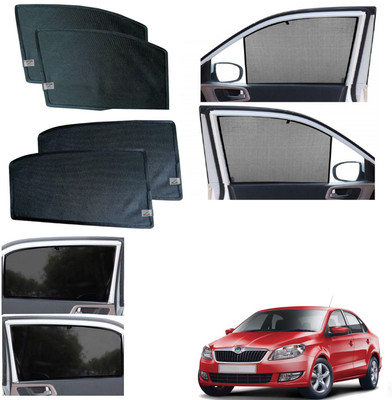 WolkomHome Side Window Sun Shade For Skoda Rapid(Black)
