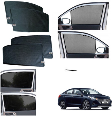 WolkomHome Side Window Sun Shade For Hyundai Verna(Black)