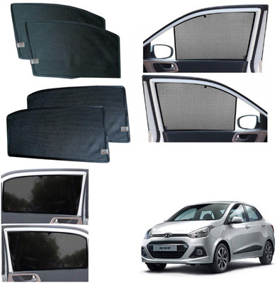 WolkomHome Side Window Sun Shade For Hyundai Xcent(Black)