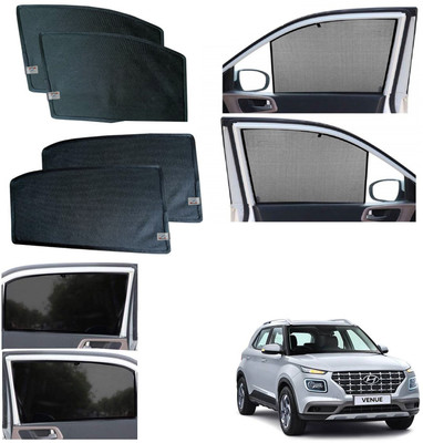 WolkomHome Side Window Sun Shade For Hyundai Verna(Black)