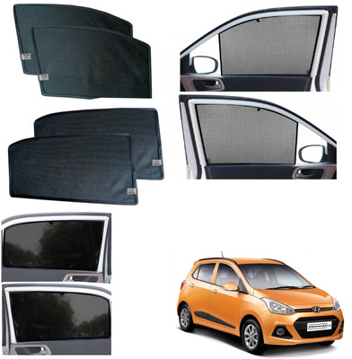 WolkomHome Side Window Sun Shade For Hyundai Grand i10(Black)