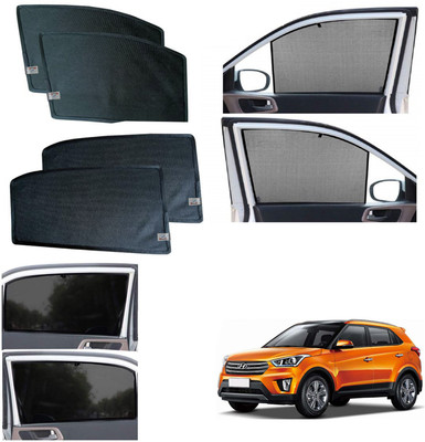 WolkomHome Side Window Sun Shade For Hyundai Creta(Black)