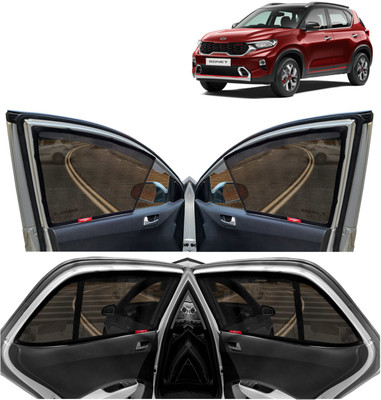 Kingsway Side Window, Rear Window Sun Shade For Kia Sonet(Black)