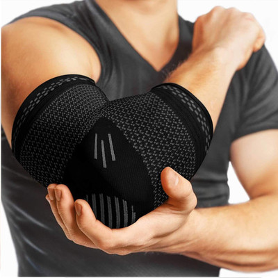 uRock Elbow Brace Compression Support Elbow Sleeve for Tendonitis Elbow Support(Black)