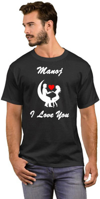 GNS National Printed Men Round Neck White, Black T-Shirt