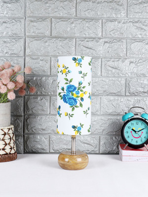 Devansh Wood table lamp with Multicolor cotton Shade Table Lamp(38.1 cm, Multicolor)