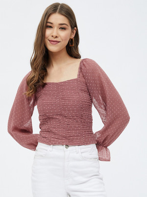 HARPA Casual Printed Women Pink Top