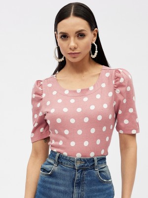 HARPA Casual Printed Women Pink Top