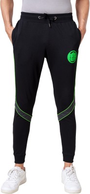 The Souled Store Hulk Striped Men Black Track Pants