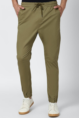 PETER ENGLAND Regular Fit Men Green Trousers