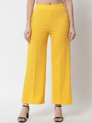 KOTTY Regular Fit Women Yellow Trousers