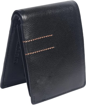 Leder Street Men Formal, Trendy Black Genuine Leather Wallet(9 Card Slots)