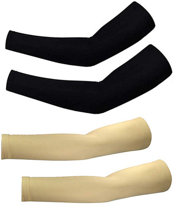 Callun Cotton Arm Sleeve For Men & Women(Free, Black, Beige)