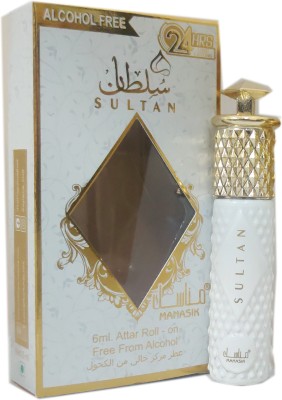 Manasik SULTAN Alcohol - Free Concentrated Attar Roll On 6ml . Floral Attar(Floral)