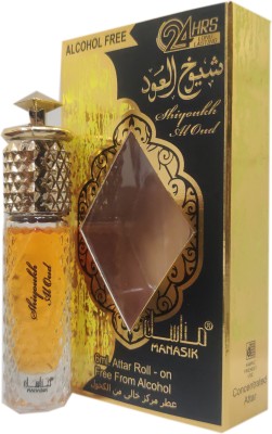 Manasik SHIYOUKH AL OUD Alcohol - Free Concentrated Attar Roll On 6ml . Floral Attar(Natural)
