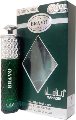 Manasik BRAVO Alcohol - Free Concentrated Attar Roll On 6ml . Floral Attar(Floral)