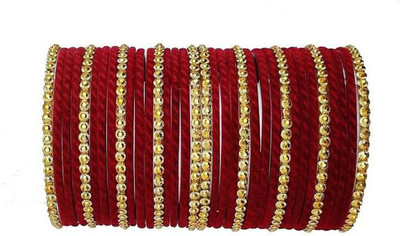 MADHAV ENTERPRISES Glass Gold-plated Bangle Set(Pack of 34)