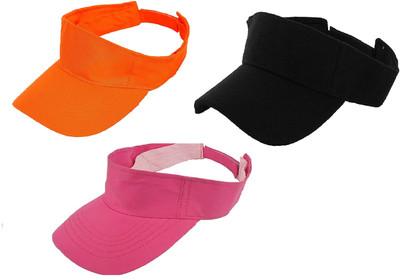 ZACHARIAS Solid Visor Cap Cap(Pack of 3)