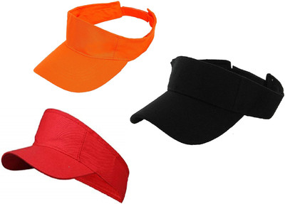 ZACHARIAS Solid Visor Cap Cap(Pack of 3)