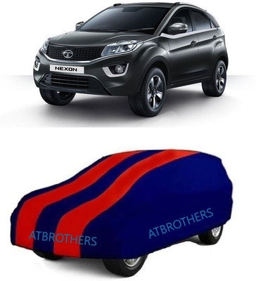 ATBROTHERS Car Cover For Tata Nexon (Without Mirror Pockets)(Blue, Red)
