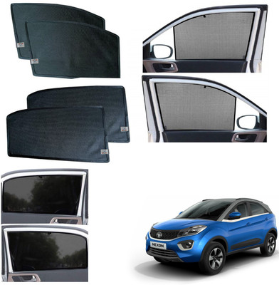 WolkomHome Side Window Sun Shade For Tata Nexon(Black)