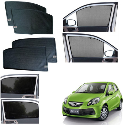 WolkomHome Side Window Sun Shade For Honda Brio(Black)