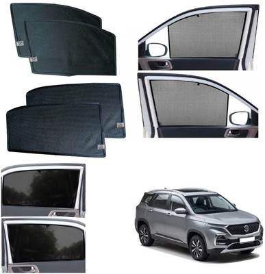 WolkomHome Side Window Sun Shade For MG Hector(Black)
