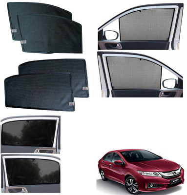 WolkomHome Side Window Sun Shade For Honda City(Black)